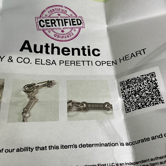Tiffany & Co open heart Elsa Peretti 15mm silver 925 box / authentication - Picture 7 of 7